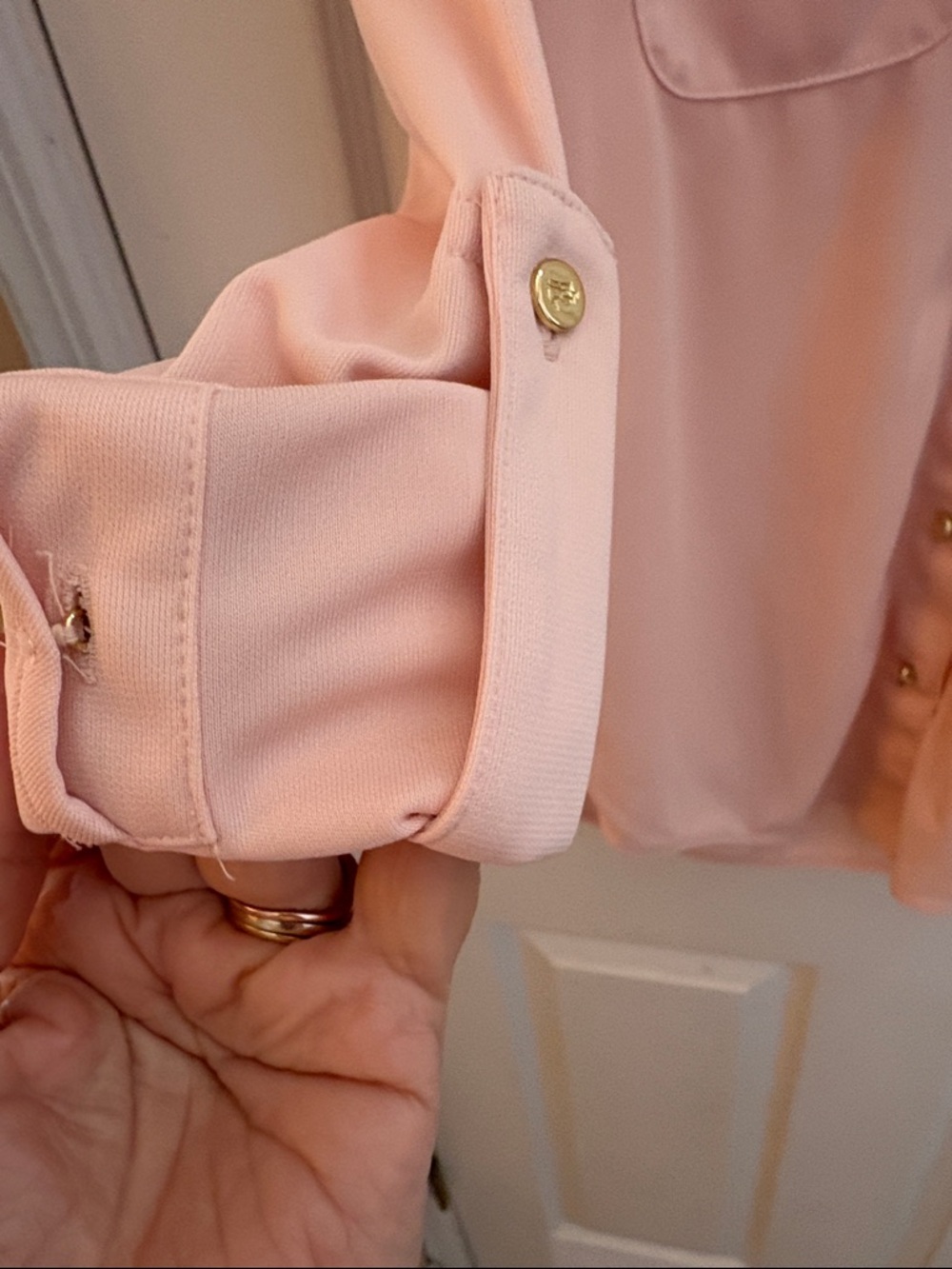 Lauren Ralph Lauren NWT pale Pink Button-Up Blouse size XXS brand new - Picture 5 of 8